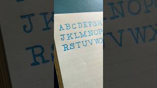 Handwritten Typewriter Font (uppercase) #calligraphy #lettering #reels #tutorial #shorts