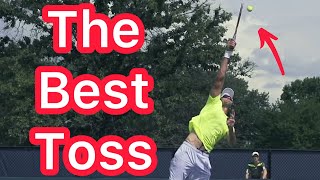 The Best Toss For Flat And Slice Serves (Tennis Serve Toss Explained)