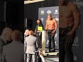Gane steps on the scale
