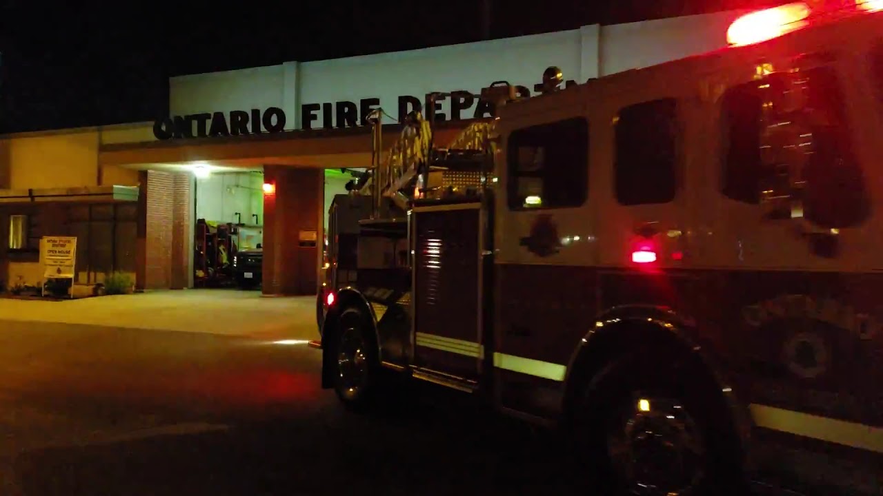 Ontario Fire Department Truck 131 responding YouTube