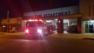 Ontario Fire Department Truck 131 responding