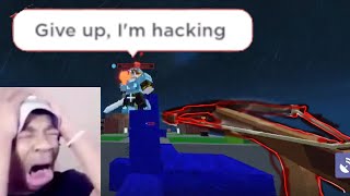 &quot;We cant,he&#39;s bow spamming&quot; (roblox bedwars)