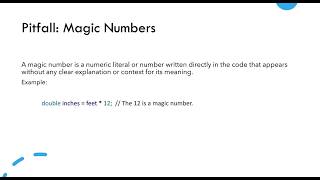 Details Review CIS125 Refining Code by Removing Magic Numbers Guide