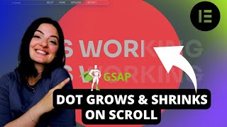 GSAP DOT GROWS & SHRINKS ON PAGE SCROLL  Elementor Wordpress Tutorial Flex Container