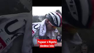 Pogacar e Higuita dandose leña en el tour de California