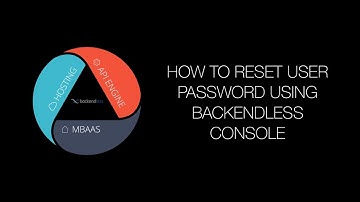 How to change user password in Backendless console