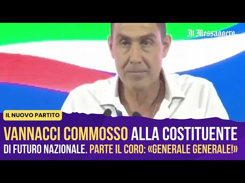 Video Vannacci commosso alla costituente di Futuro Nazionale. E parte il coro: «Generale generale!»