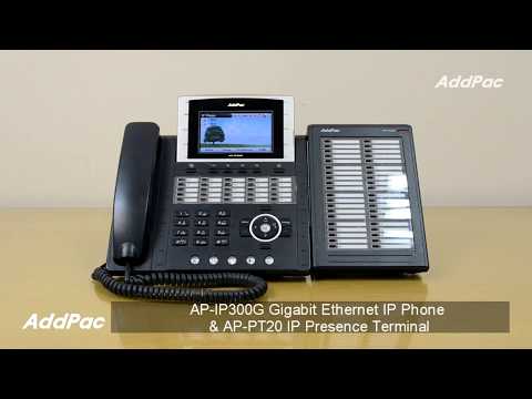 AP-IP300G Gigabit Ethernet IP Phone & AP-PT20 IP Speed dial Extension Terminal | AddPac