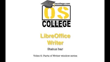 LibreOffice Writer: Introduction to status bar video 2