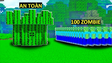 SlenderMan - (MÙA HÈ CỦA NOOB T11) NOOB XÂY NHÀ XƯƠNG RỒNG TIÊU DIỆT 100 CON ZOMBIE TRONG MINECRAFT