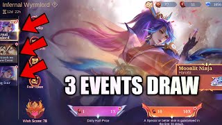 Collecting All 3 Different Free Draw Tokens Vs 3 Different Events Draw