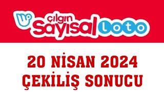 Çılgın Sayısal Loto Çekiliş Sonuçları 20 Nisan 2024