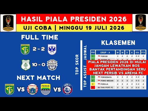 exabet88 x bigslot188 - Hasil Uji Coba Piala Presiden 2026 - Persebaya vs PSIS - Klasemen Piala Presiden 2026 Terbaru