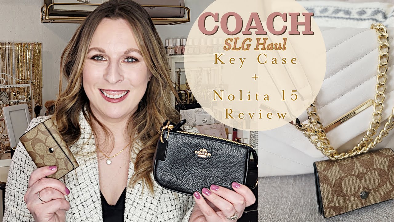 New Coach SLG Review, Key Holder Case + Nolita 15 Wristlet, Coach Outlet  Haul