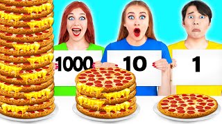 100 تحدي طبقات الطعام #4