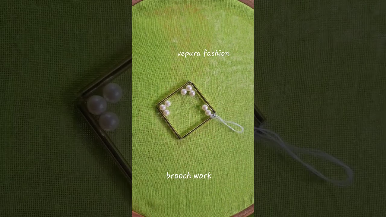 how to do brooch work brooches design for blouse chudithar flower brooch class in tamil aari zardosi