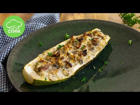 Zucchini Champignon Pfanne Rezept I Gemüsepfanne Vegetarisch Vegan für Fleischesser. 