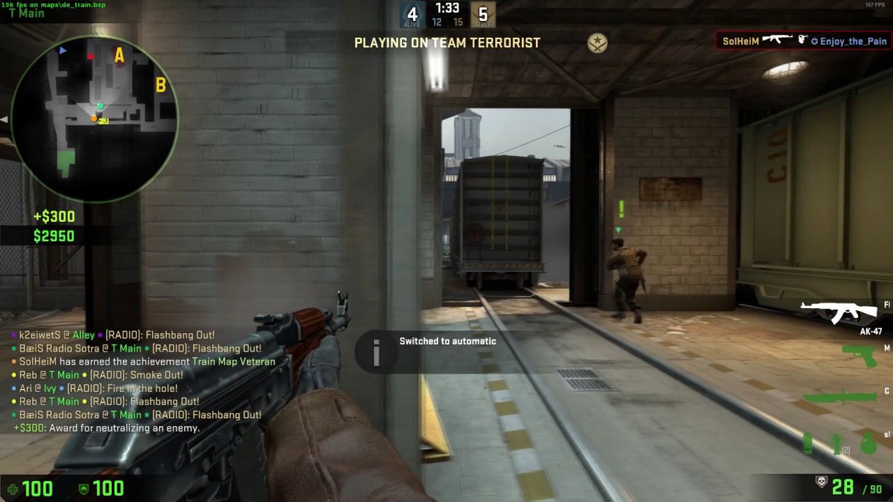 How to jiggle peek de_train