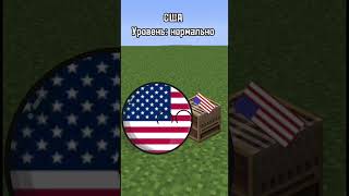 Флаги стран в маинкрафте по уровню сложности! #countryballs #майнкрафт #флаги