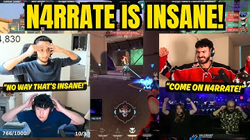 Valorant Casters & Streamers React To SEN N4RRATE Insane 4k CLUTCH Against FNATIC