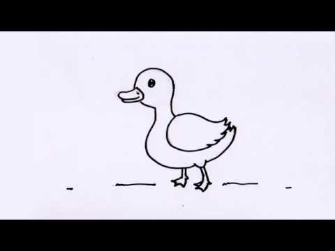 kids craft | วาดการ์ตุน ง่ายๆ สอนวาดรูป การ์ตูน duck เป็ด