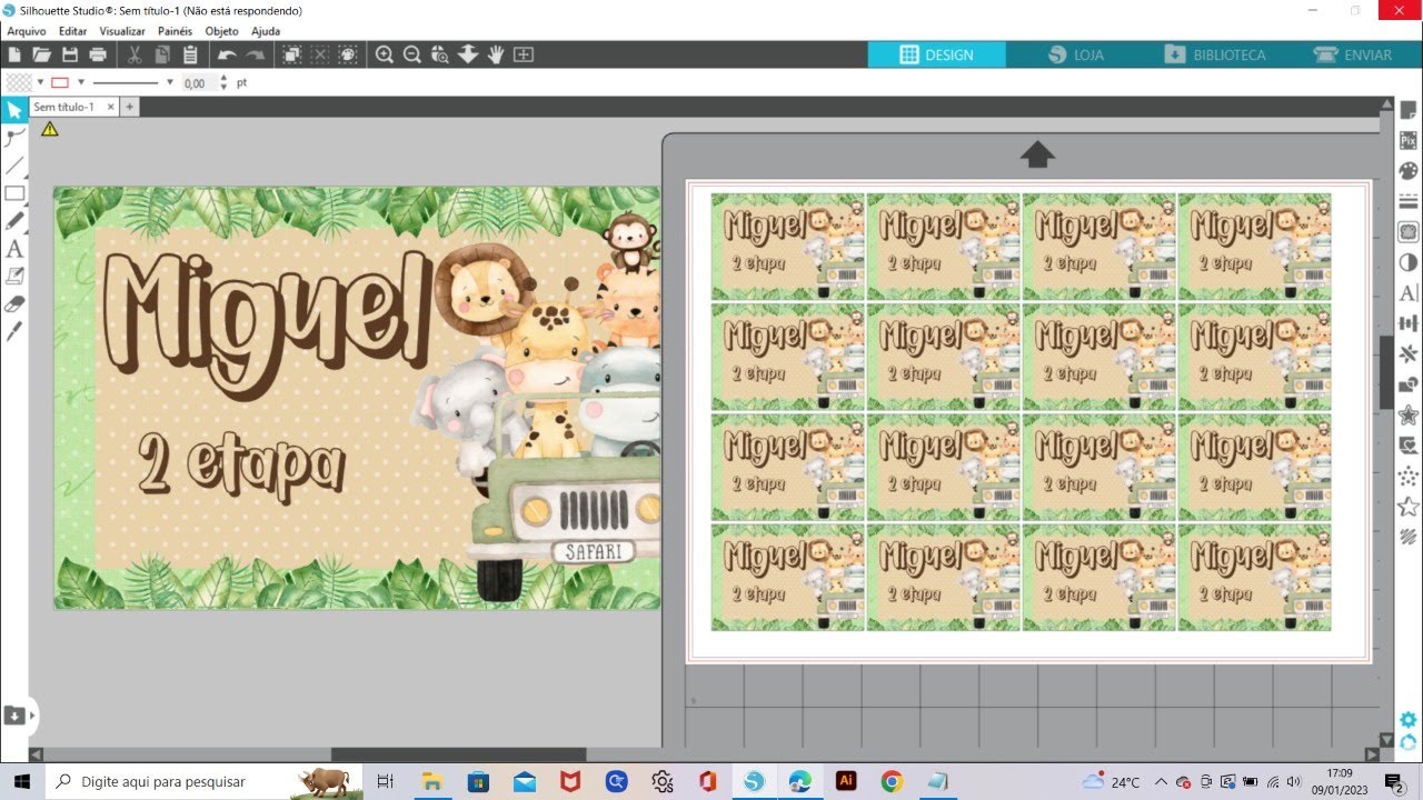 Etiquetas personalizadas no silhouette studio\etiquetas safari no silhouette studio