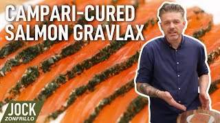 Campari-Cured Salmon Gravlax with Lemon Cottage Cheese | Jock Zonfrillo