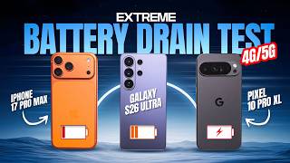 Samsung S26 Ultra vs iPhone 17 Pro Max vs Pixel 10 Pro XL Battery Drain Test - Only ONE Survives! screenshot 1