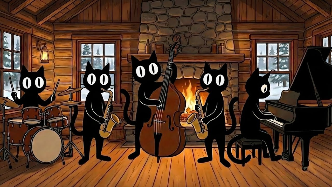 Black Cats Deep Focus Groove Jazz: Cozy Productivity Background Music