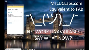 Skype for Business - Network Unavailable
