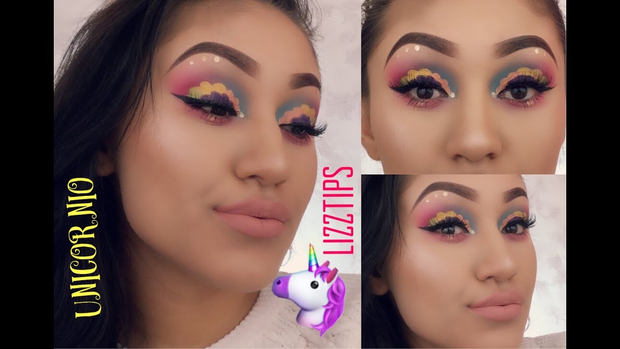 🦄MAQUILLAJE INSPIRADO EN UNICORNIOS🦄 - YouTube