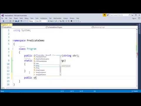 C# Beginner to advanced - Lesson 59 - Predicate delegate