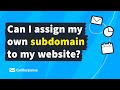 How can I assign my own subdomain to my Website in GetResponse?