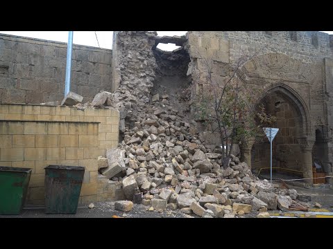В Дербенте разрушилась часть Южной стены крепости Нарын-кала, рядом с воротами Орта-Капы