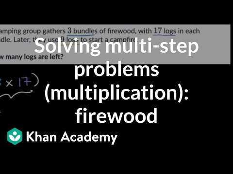 Solving multi-step problems (multiplication): firewood | Khan Academy
