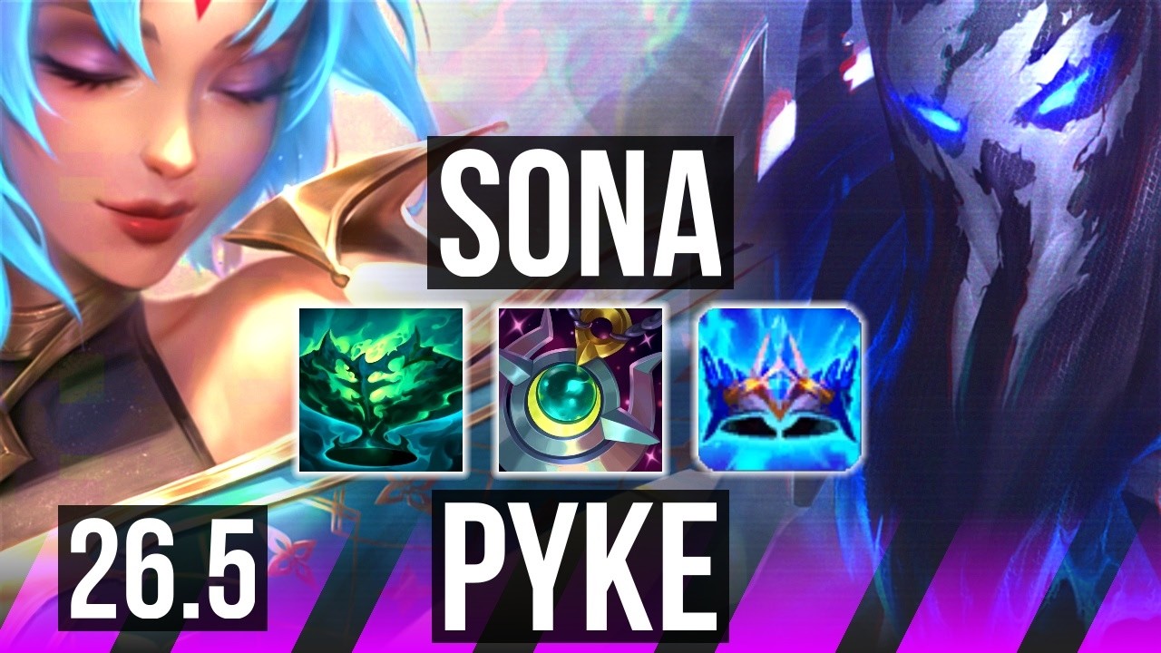 Watch Sona & Yunara dominate against Pyke & Xayah in Master elo! 
Learn what runes to use, what items to build, understand how to lane, teamfight, and outplay your opponents as #Sona. 
/// #LeagueOfLegends high elo replay 
 
Thank you for watching! 
Did you learn something new? Share it in the comments! 
If you liked this video, please leave a thumbs up, if you disliked it, be sure to give me feedback in the comments. I appreciate your support! 
 
~~~| DOMISUMREPLAY |~~~ 
High elo replays for every role and champion. Improve your gameplay. Many uploads per day. 
 
~~~| WATCH MORE |~~~ 
Main channel: https://www.youtube.com/channel/UChkYqBSmrYsPjOTK2N4pdWg?sub_confirmation=1 
Sona channel: https://www.youtube.com/channel/UCbzozFizW3a4gCvnytBRtpw?sub_confirmation=1 
 
More replays of: 
- Sona vs Pyke: https://www.youtube.com/playlist?list=PLQczBYSmnNltcBlFlkTDpBN-mMZ4P2DFV 
- Sona with Yunara: https://www.youtube.com/playlist?list=PLQczBYSmnNlviETVC6eDCpOTfZDeKoUQP 
- Sona SUPPORT: https://www.youtube.com/playlist?list=PLQczBYSmnNlv7KqIb2iwwTl_F-HlpU985 
 
~~~| MATCH INFO |~~~ 
GAME TYPE: Ranked Solo/Duo 5v5 
REGION: EUW 
AVERAGE RANK: Master 
SEASON: Season 2026 
PATCH: 26.5 
 
~~~| SPECTATED PLAYER |~~~ 
CHAMPION: Sona 
SKIN: Prestige Immortal Journey Sona 
RANK: Master 
RIOT ID: GamerDuFutur # EUW 
OP.GG: https://op.gg/summoners/euw/GamerDuFutur-EUW 
RUNES: SORCERY - Summon Aery, Manaflow Band, Transcendence, Scorch; PRECISION - Legend: Haste, Presence Of Mind (Ability Haste + Adaptive Force + Health Scaling) 
 
~~~| OPPONENT |~~~ 
CHAMPION: Pyke 
SKIN: PsyOps Pyke 
RANK: Master 
RUNES: DOMINATION - Hail Of Blades, Cheap Shot, Sixth Sense, Ultimate Hunter; RESOLVE - Bone Plating, Unflinching (Adaptive Force + Adaptive Force + Health Scaling) 
 
I am not one of the summoners playing in the matches uploaded to this channel, so I am unfortunately unable to answer questions about decisions made by the summoners in the game. 
 
played at 2026-03-06 12|38|59 (CET); rec on sd-apricot at 2026-03-09 15|54|03 (CET); mtdt at 2026-03-09 16|30|06 (CET); EUW-7765181934-SUPPORT-RED