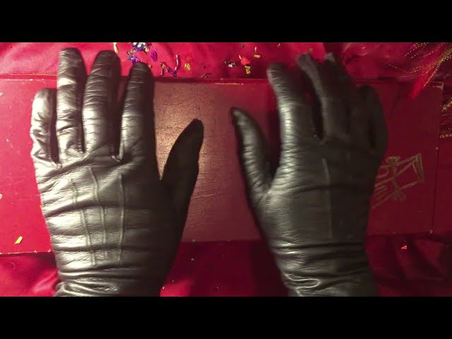GLOVES ✋🤚   LEATHER  & LACE 🤍 OPERA GLOVES 🖤 [[ASMR]]