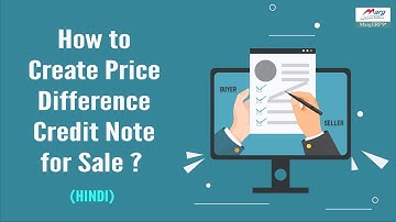 Price Difference Credit Note Entry for Sale [Hindi]