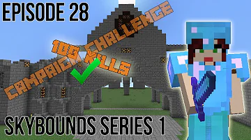 WE'VE COMPLETED THE 100 KILL CHALLENGE Minecraft Skybounds - Robots Island - Episode 28