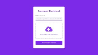 [Demo] Download Any YouTube Video Thumbnail using HTML CSS JavaScript & PHP