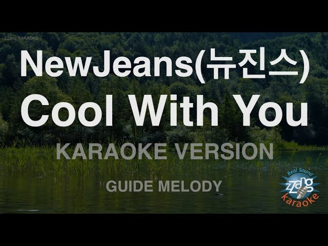 [짱가라오케/노래방] NewJeans(뉴진스)-Cool With You (Melody) [ZZang KARAOKE] class=