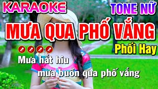 Mưa Qua Phố Vắng Karaoke Bolero Nhạc Sống Tone Nữ ( BEAT CHUẨN ) - Tình Trần Organ