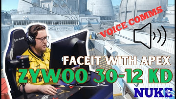 DEMO POV - zywoo (30-12) KD with APEX - 4000 FACEIT ELO (Nuke) #cs2 #zywoo #faceit #apex