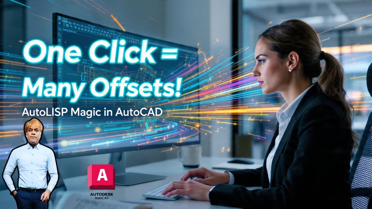 Multiple Offsets Create Multiple Offsets Instantly in AutoCAD | AutoLISP Trick - YouTube