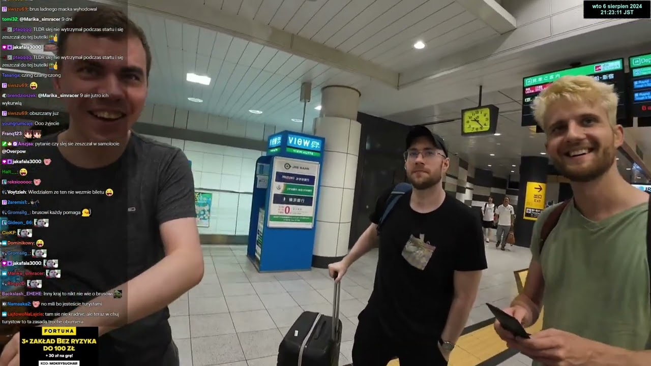 Japonia dzień 1 - przyjazd - vod + czat Overpow (Slayproxx, Overpow, MokrySuchar, RandomBrucetv)