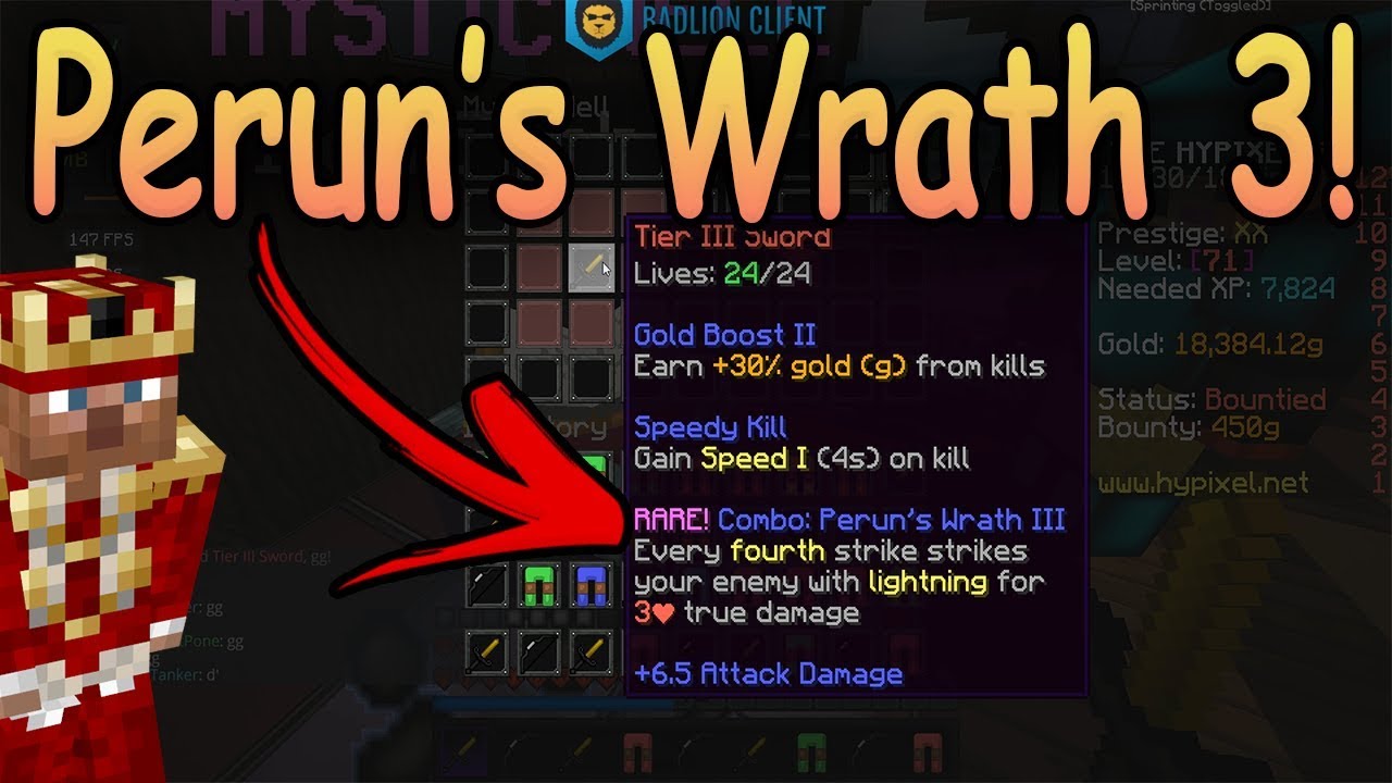 I Got A Perun's Wrath 3! | Enchanting Mystics - Hypixel The Pit