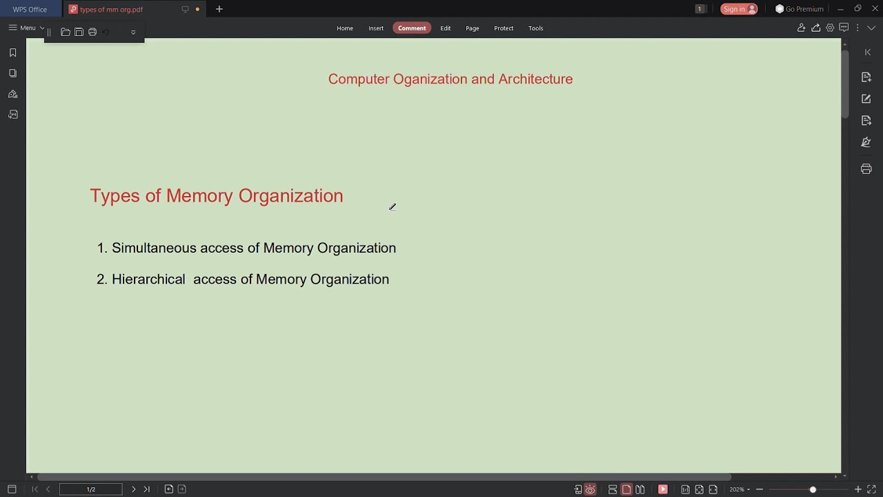 types-of-memory-organization-simultaneous-access-and-hierarchical