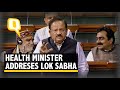 Coronavirus union health minister dr harsh vardhan addresses lok sabha