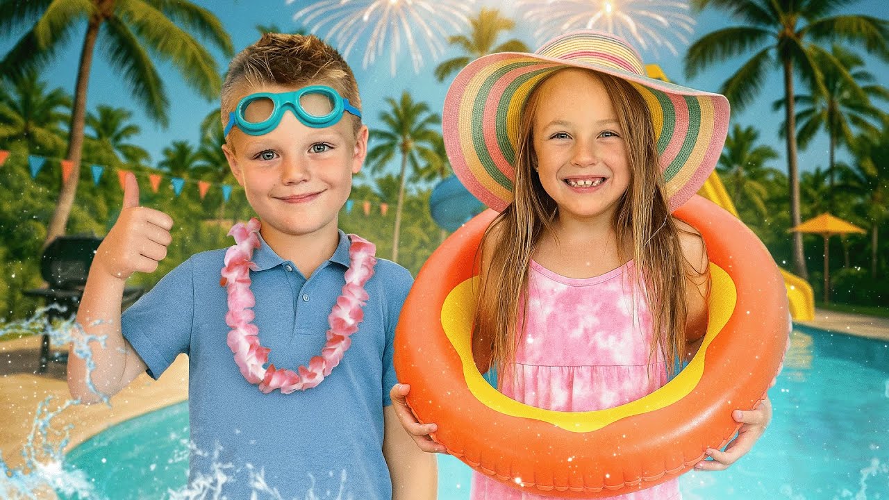 BARNEN FIXAR POOLPARTY