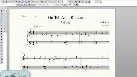 Simple Entry - MIDI Entering Notes in a Bass Staff